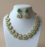 Pearl Leaf Kundan Set