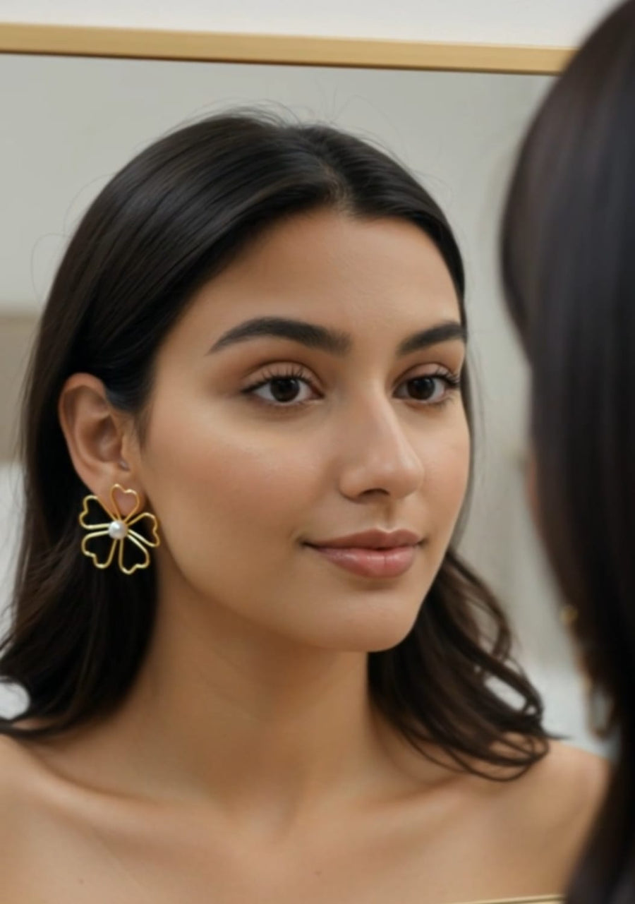 Blossom Pearl Charm Earrings