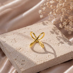Crossline Statement Ring