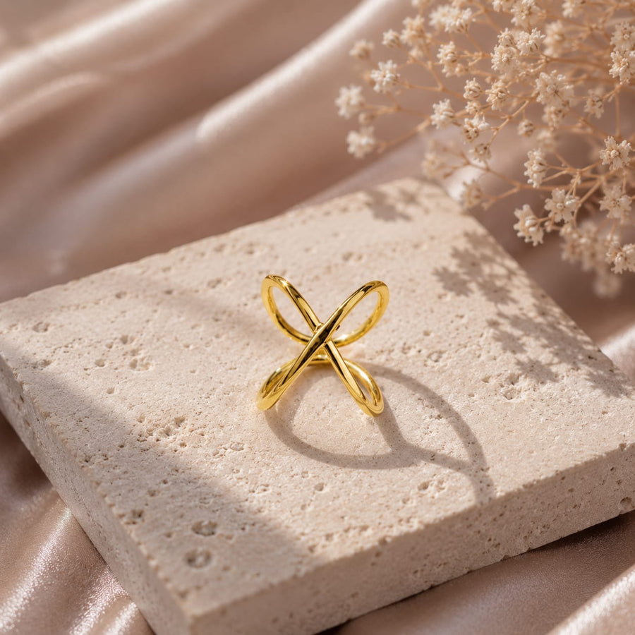 Crossline Statement Ring