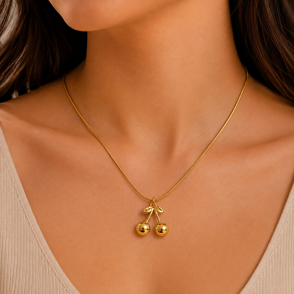 Cherry Charm Anti-Tarnish Necklace