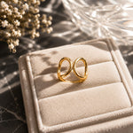 Twin Halo Premium Brass Ring