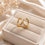 Twin Halo Premium Brass Ring
