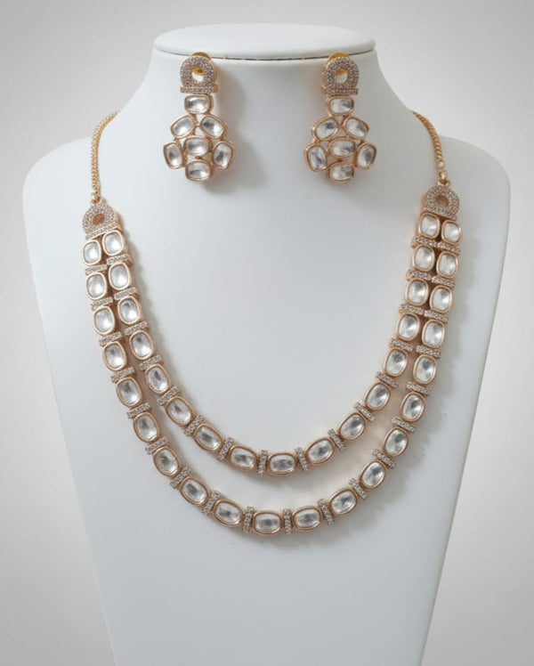 TwinLuxe Moissanite Necklace Set