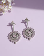 Riya Stone Oxidized Drop Earrings