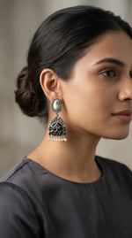 Jiya Oxidized Stone Earrings