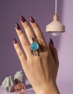 Aura Stone Oxidized Ring