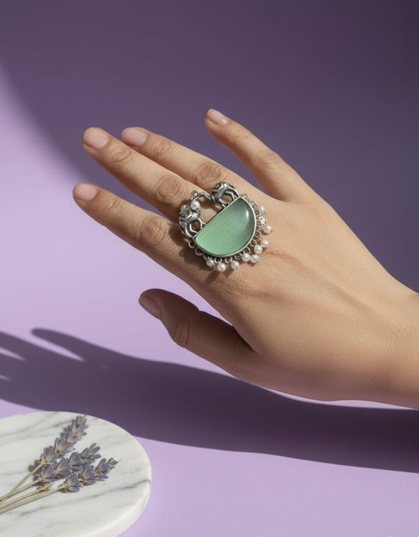 Royal Camel Statement Ring
