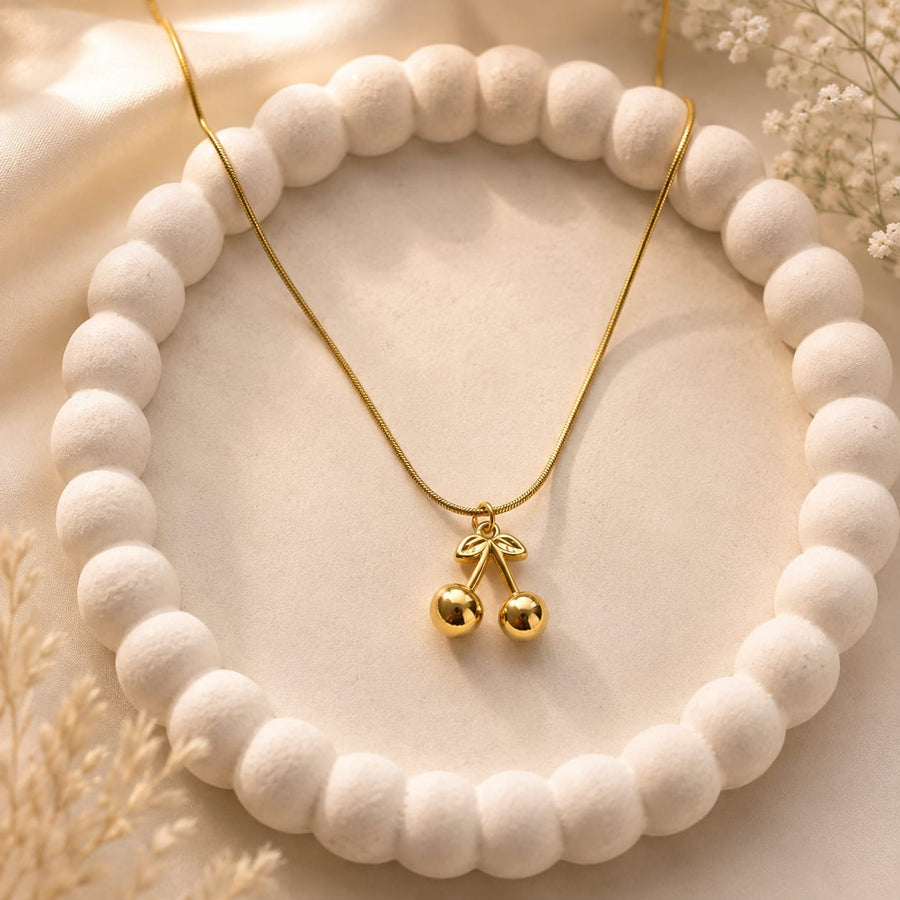 Cherry Charm Anti-Tarnish Necklace