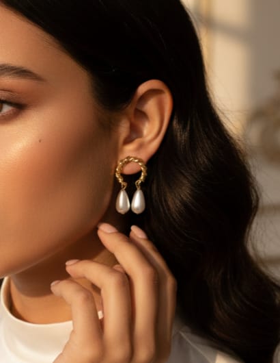 Grace Pearl Twist Earrings
