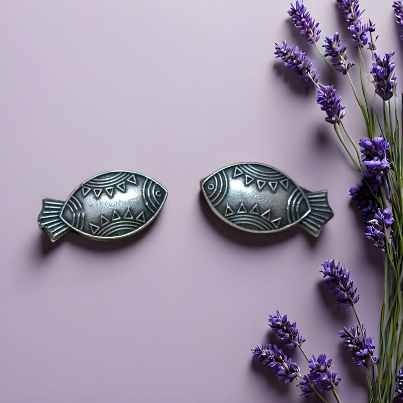 Kaya Fish Oxidized Studs