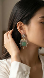 Marigold Bloom Dual-Tone Earrings