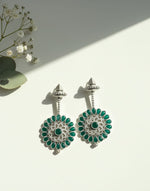 Riya Stone Oxidized Drop Earrings