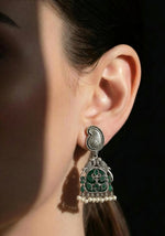 Jiya Oxidized Stone Earrings