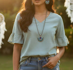 Raya Handpainted Oxidized Chain Set