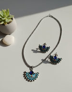 Raya Handpainted Oxidized Chain Set
