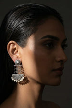 Aafiya Pearl Grid Earrings