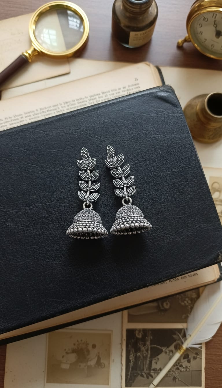 Iraaya Leaf Whisper Jhumkas