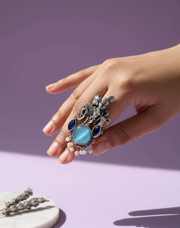 Divine Krishna Pearl Ring