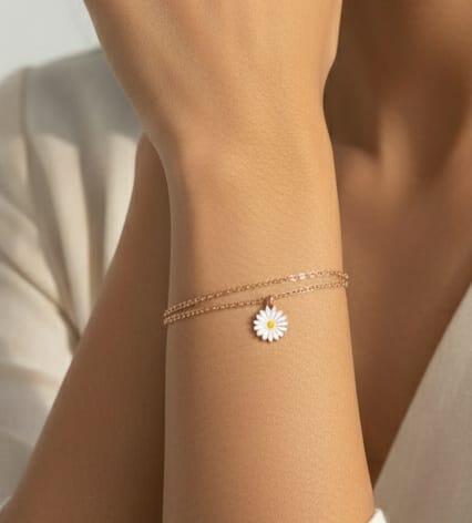 Layered Marigold Bracelet
