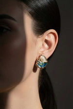 Opaline Leaf Luxe Studs