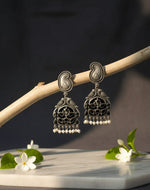 Jiya Oxidized Stone Earrings