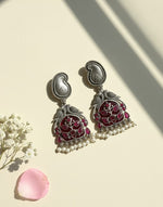 Jiya Oxidized Stone Earrings