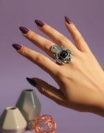 Rustic Stone Statement Ring