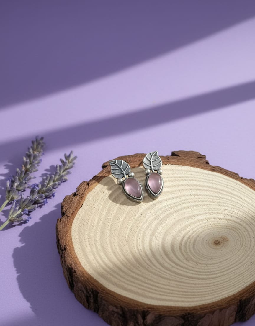 Sage Whisper Leaf Studs