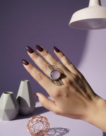 Aura Stone Oxidized Ring