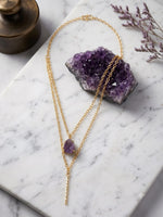 Raw Amethyst Charm Chain