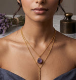 Raw Amethyst Charm Chain