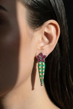 Prit Hand painted Stone Earrings