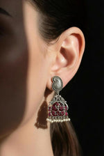 Jiya Oxidized Stone Earrings