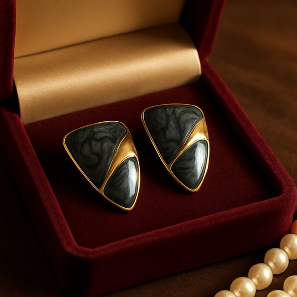 Jade Marble Anti-Tarnish Shield Studs