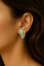 Jade Marble Anti-Tarnish Shield Studs
