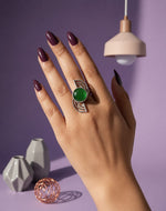 Aura Stone Oxidized Ring