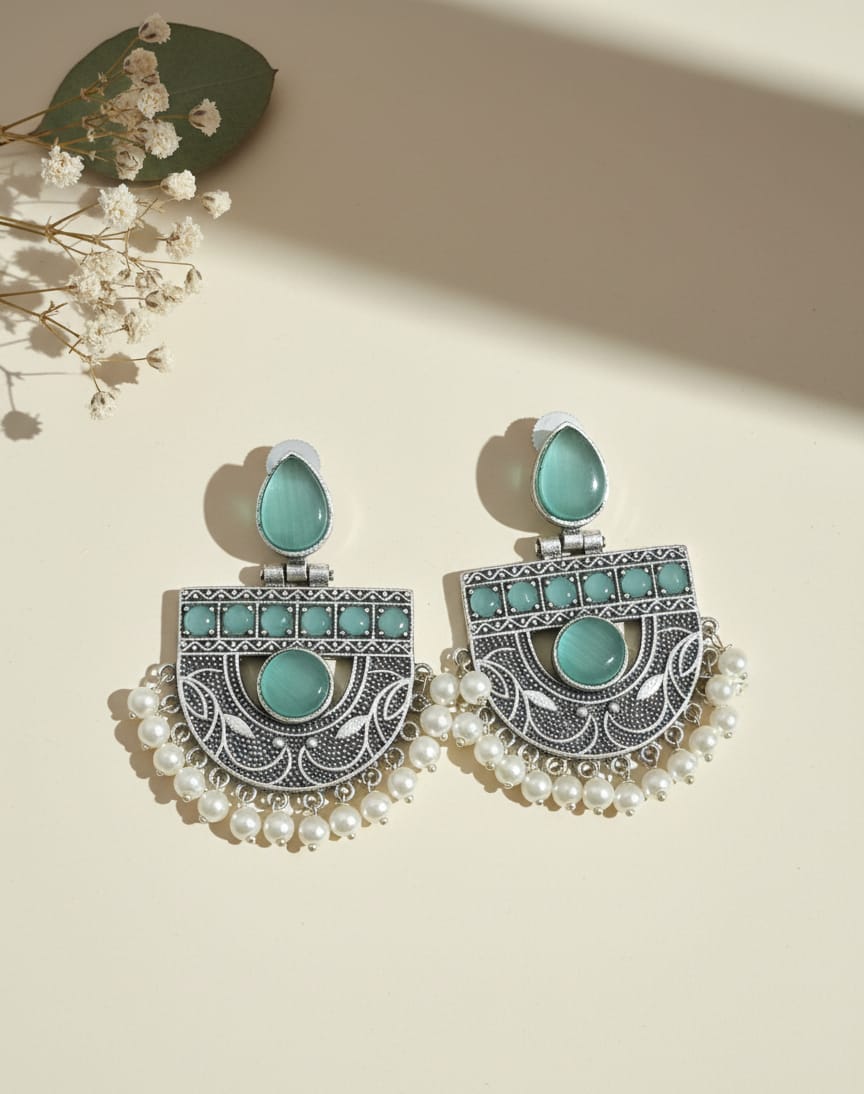 Saya Oxidized Earrings