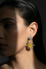 Marigold Bloom Dual-Tone Earrings