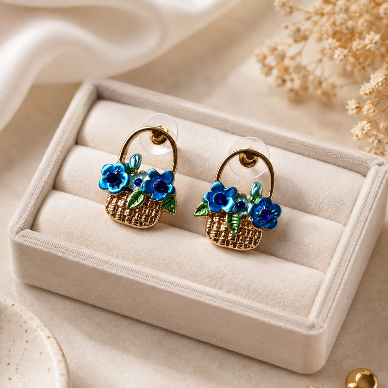 Spring Basket Floral Studs