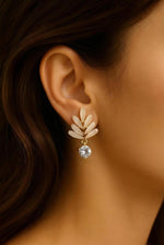 Leaf Anti-Tarnish Crystal Drop