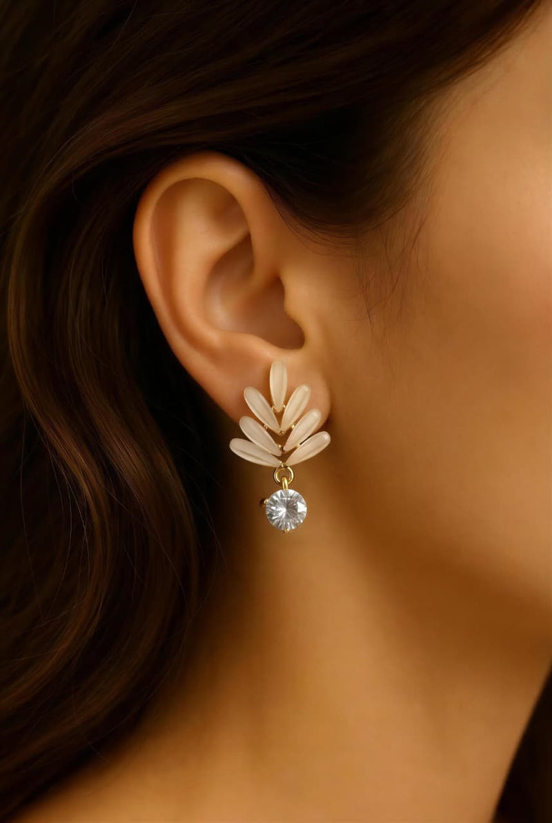 Leaf Anti-Tarnish Crystal Drop